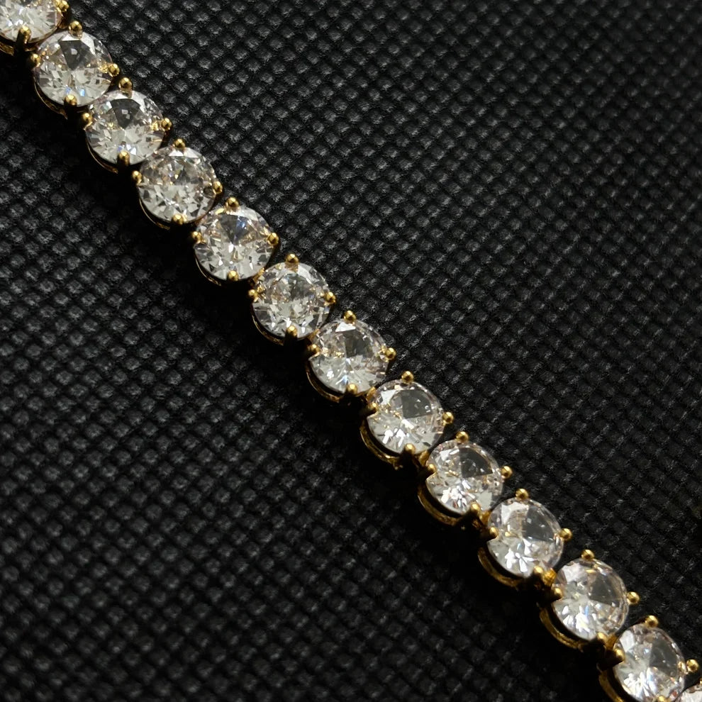 pulsera de oro cristal