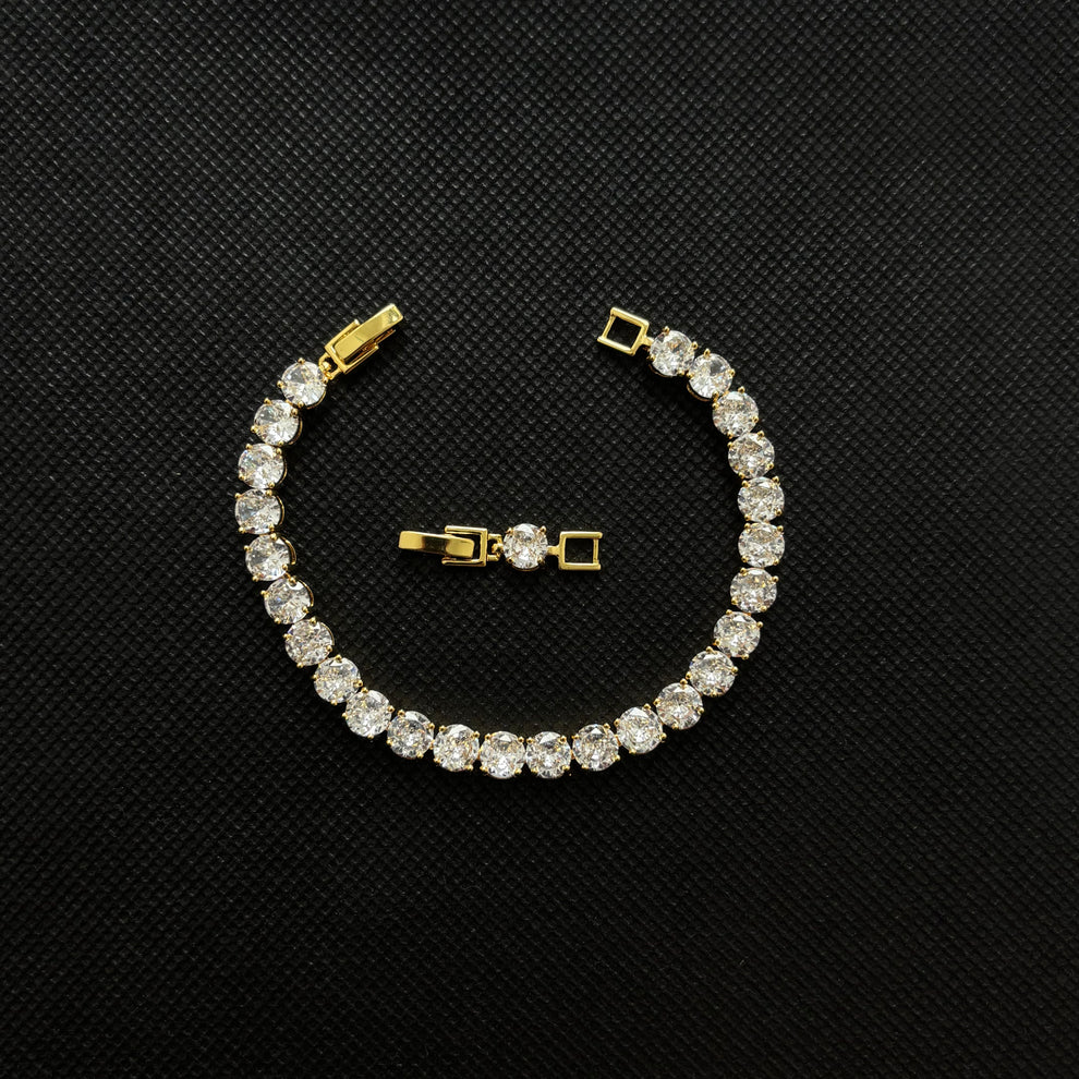pulsera de oro cristal