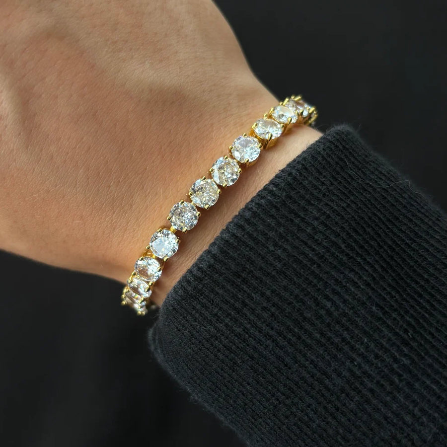 pulsera de oro cristal