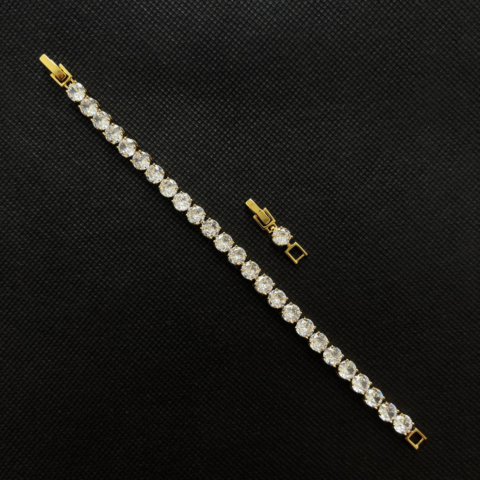 pulsera de oro cristal